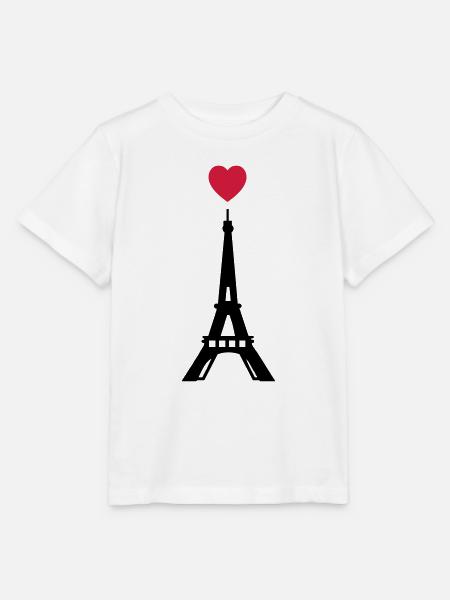 eiffelturm paris love - Stanley/Stella Kinder T-Shirt MINI CREATOR - Weiß