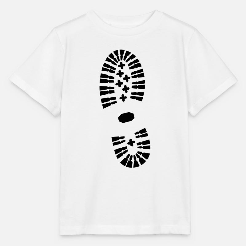 l'empreinte, traces de pas - Footprint - T-shirt bio MINI CREATOR Stanley/Stella Enfant - blanc