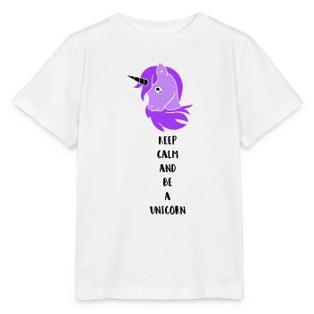 unicorn keep calm - Stanley/Stella MINI CREATOR Kids’ T-Shirt - white - Front - Maike (125cm)