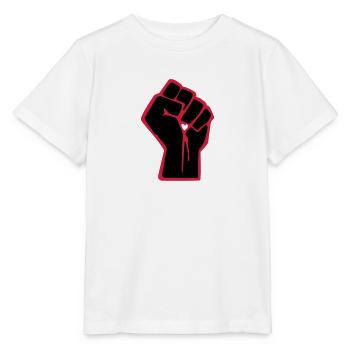 Fist with heart - Stanley/Stella MINI CREATOR Kids’ T-Shirt - white - Front - Maike (125cm)