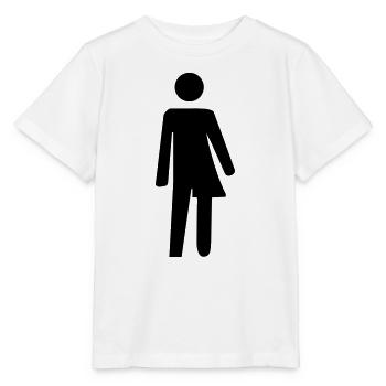 Transgender Toilet Sign - Stanley/Stella MINI CREATOR Kids’ T-Shirt - white - Front - Maike (125cm)
