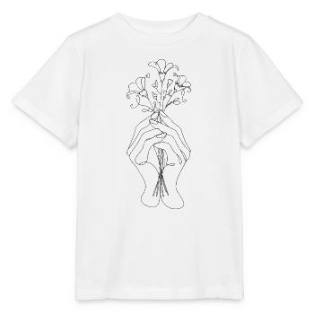Hands Nurture Sprouting Bouquet - Stanley/Stella MINI CREATOR Kids’ T-Shirt - white - Front - Maike (125cm)