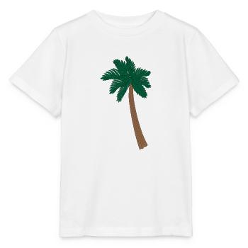 Palme Illustration - Stanley/Stella Kinder T-Shirt MINI CREATOR  - Weiß - Vorne - Maike (125cm)