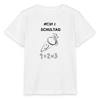 MEIN 1. Schultag - Stanley/Stella Kinder T-Shirt MINI CREATOR  - Weiß - Vorne - Maike (125cm)