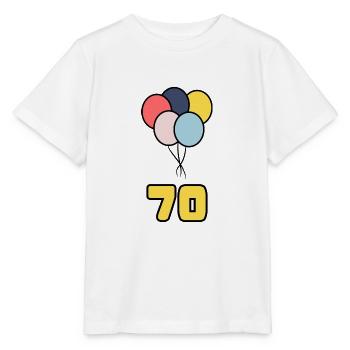 70. 70 ANS. 70e ANNIVERSAIRE. ANNIVERSAIRE 70 ANS. - T-shirt bio MINI CREATOR Stanley/Stella Enfant - blanc - Devant - Maike (125cm)