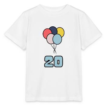 20. 20 ANS. 20e ANNIVERSAIRE. ANNIVERSAIRE 20 ANS. - T-shirt bio MINI CREATOR Stanley/Stella Enfant - blanc - Devant - Maike (125cm)