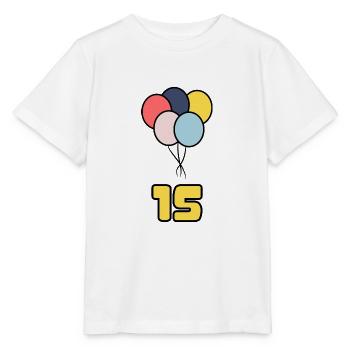 15. 15 JAHRE. 15-jähriges JUBILÄUM. GEBURTSTAG 15 JAHRE. - Stanley/Stella Kinder T-Shirt MINI CREATOR  - Weiß - Vorne - Maike (125cm)