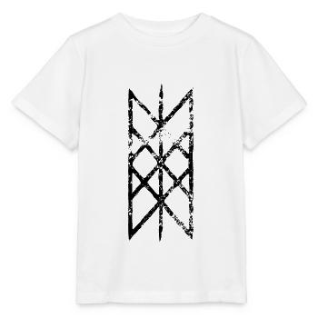 Netz von Wyrd Gitter Skulds Netz Binderune Symbol - Stanley/Stella Kinder T-Shirt MINI CREATOR  - Weiß - Vorne - Maike (125cm)