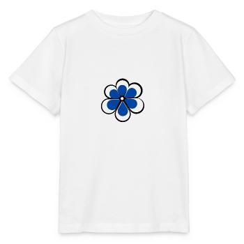Blaue Blume - Stanley/Stella Kinder T-Shirt MINI CREATOR  - Weiß - Vorne - Maike (125cm)