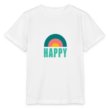 HAPPY. HAPPINESS. FREEDOM. POSITIVE. POSITIF - T-shirt bio MINI CREATOR Stanley/Stella Enfant - blanc - Devant - Maike (125cm)