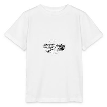 Croquis de paysage - T-shirt bio MINI CREATOR Stanley/Stella Enfant - blanc - Devant - Maike (125cm)