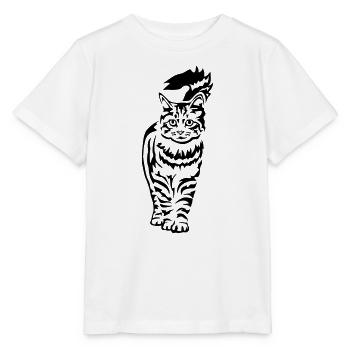 Chat domestique - Chat - T-shirt bio MINI CREATOR Stanley/Stella Enfant - blanc - Devant - Maike (125cm)