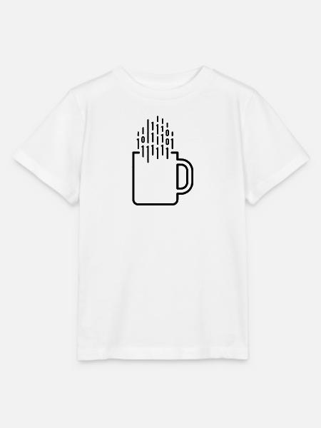 Kaffee Becher für Coder, Entwickler - Stanley/Stella Kinder T-Shirt MINI CREATOR - Weiß