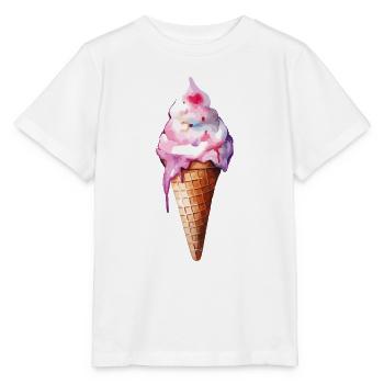 Eiscreme - Stanley/Stella Kinder T-Shirt MINI CREATOR  - Weiß - Vorne - Maike (125cm)