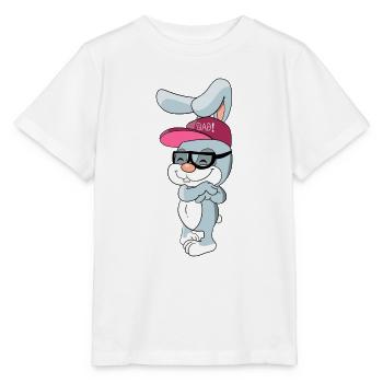 Lapin cool avec capuchon et lunettes - T-shirt bio MINI CREATOR Stanley/Stella Enfant - blanc - Devant - Maike (125cm)