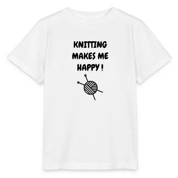 Tricot / Tricoter / Tricoteuse / Broderie - T-shirt bio MINI CREATOR Stanley/Stella Enfant - blanc - Devant - Maike (125cm)