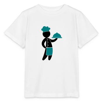 Ein Gourmet-Koch bedient Gäste - Stanley/Stella Kinder T-Shirt MINI CREATOR  - Weiß - Vorne - Maike (125cm)