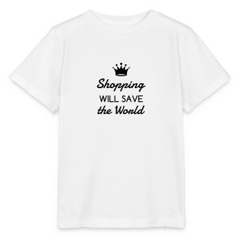 Shopping / Shoppeur / Magasin / Boutique - T-shirt bio MINI CREATOR Stanley/Stella Enfant - blanc - Devant - Maike (125cm)