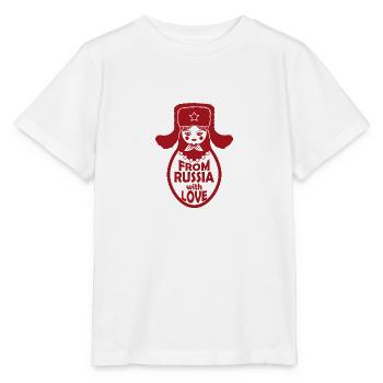 From Russia with love URSS Matryochka poupée - T-shirt bio MINI CREATOR Stanley/Stella Enfant - blanc - Devant - Maike (125cm)