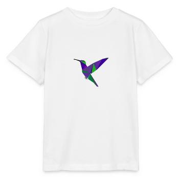 Oiseau de paradis, coloré, coloré - T-shirt bio MINI CREATOR Stanley/Stella Enfant - blanc - Devant - Maike (125cm)