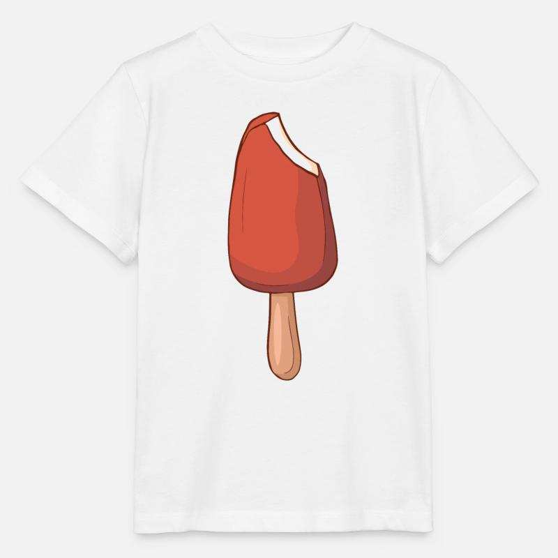 Crème glacée, crème glacée, crème glacée, crème glacée, boule, crème glacée, sundae - T-shirt bio MINI CREATOR Stanley/Stella Enfant - blanc
