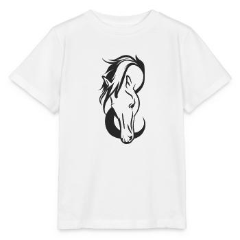 Schöner Pferdekopf - Stanley/Stella Kinder T-Shirt MINI CREATOR  - Weiß - Vorne - Maike (125cm)