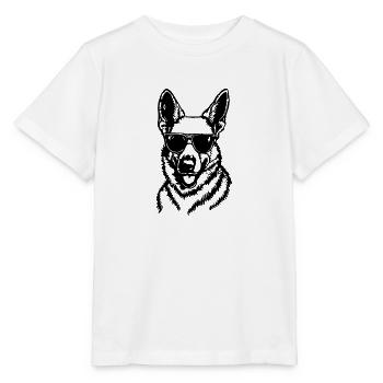 Schäferhund Hund Hundekopf - Stanley/Stella Kinder T-Shirt MINI CREATOR  - Weiß - Vorne - Maike (125cm)