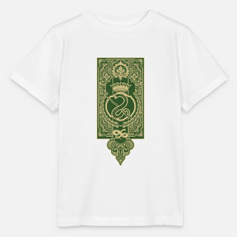 Blason École de magie serpent - T-shirt bio MINI CREATOR Stanley/Stella Enfant - blanc