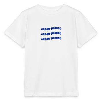 So far so good blue - Stanley/Stella MINI CREATOR Kids’ T-Shirt - white - Front - Maike (125cm)