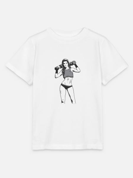 Frau Fitnessstudio - Stanley/Stella Kinder T-Shirt MINI CREATOR  - Weiß