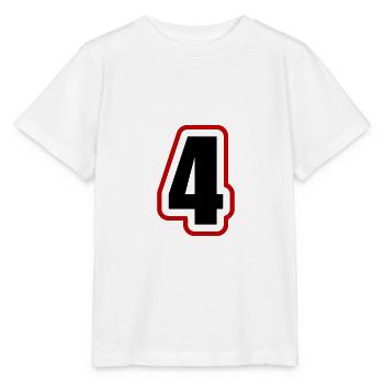 4 Zahl College - Stanley/Stella Kinder T-Shirt MINI CREATOR  - Weiß - Vorne - Maike (125cm)