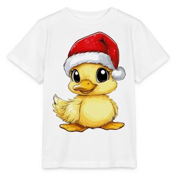 Duck Christmas Cute Cute Xmas Christmassy - Stanley/Stella MINI CREATOR Kids’ T-Shirt - white - Front - Maike (125cm)