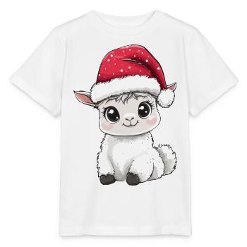 Llama Christmas Cute Cute Alpaca Christmassy - Stanley/Stella MINI CREATOR Kids’ T-Shirt - white - Front - Maike (125cm)