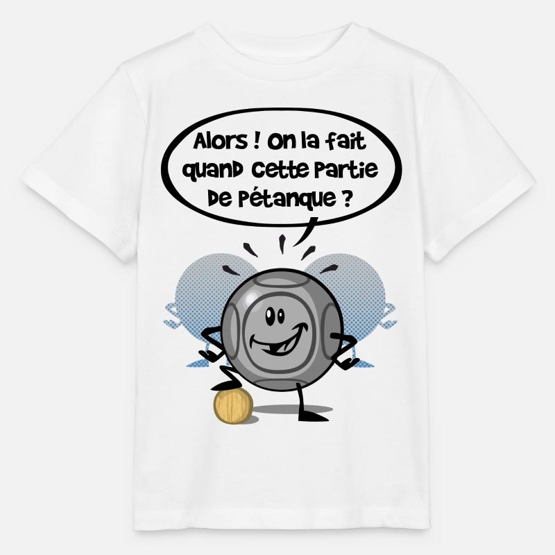 Pétanque !?! - T-shirt bio MINI CREATOR Stanley/Stella Enfant - blanc