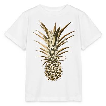 Goldene Ananas modisch stylisch Geschenkidee - Stanley/Stella Kinder T-Shirt MINI CREATOR  - Weiß - Vorne - Maike (125cm)