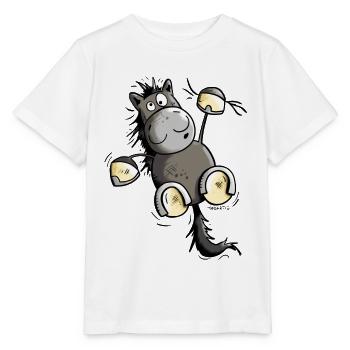 Cheval Noir - T-shirt bio MINI CREATOR Stanley/Stella Enfant - blanc - Devant - Maike (125cm)