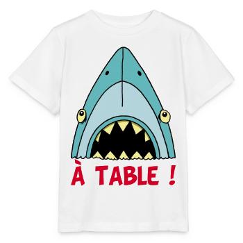 Hungriger Hai! - Stanley/Stella Kinder T-Shirt MINI CREATOR  - Weiß - Vorne - Maike (125cm)