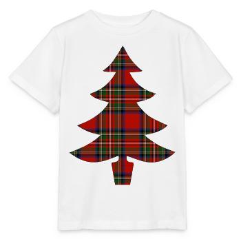 Arbre de Noël en tartan - T-shirt bio MINI CREATOR Stanley/Stella Enfant - blanc - Devant - Maike (125cm)