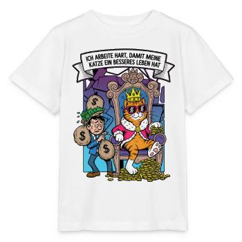 Roi des chats avec puissance et luxe - T-shirt bio MINI CREATOR Stanley/Stella Enfant - blanc - Devant - Maike (125cm)