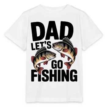 Papa, allons à la pêche - T-shirt bio MINI CREATOR Stanley/Stella Enfant - blanc - Devant - Maike (125cm)