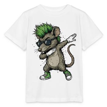 Dessin animé Punk Dab Rat - T-shirt bio MINI CREATOR Stanley/Stella Enfant - blanc - Devant - Maike (125cm)