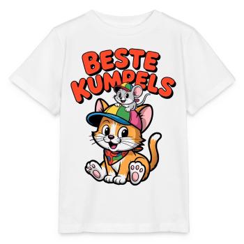 Amitié Chat-Souris des meilleurs potes - T-shirt bio MINI CREATOR Stanley/Stella Enfant - blanc - Devant - Maike (125cm)