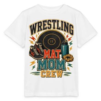 WRESTLING MAT MOM CREW - Stanley/Stella MINI CREATOR Kids’ T-Shirt - white - Front - Maike (125cm)