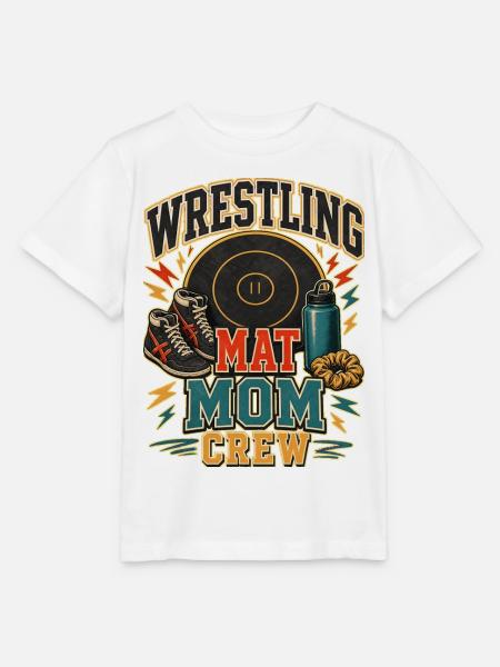 WRESTLING MAT MOM CREW - Stanley/Stella Kinder T-Shirt MINI CREATOR - Weiß
