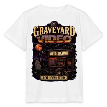 Graveyard Video Open Spät Retro - Stanley/Stella Kinder T-Shirt MINI CREATOR  - Weiß - Vorne - Maike (125cm)