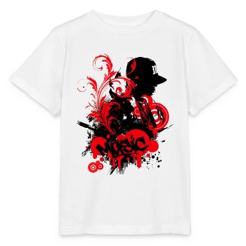 Graffiti Hip Hop Musik Rot Auf Schwarz - Stanley/Stella Kinder T-Shirt MINI CREATOR  - Weiß - Vorne - Maike (125cm)
