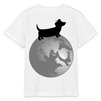 Dachshund Dogs Moon - Stanley/Stella Kinder T-Shirt MINI CREATOR  - Weiß - Vorne - Maike (125cm)