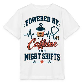 Kaffee Kraft NachtSchicht - Stanley/Stella Kinder T-Shirt MINI CREATOR  - Weiß - Vorne - Maike (125cm)