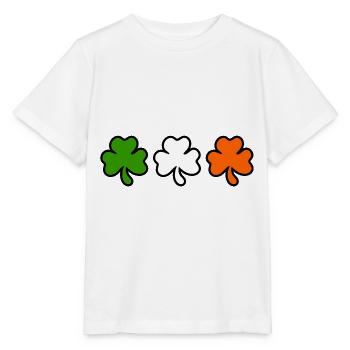 Kleeblatt Irland Flagge - Stanley/Stella Kinder T-Shirt MINI CREATOR  - Weiß - Vorne - Maike (125cm)