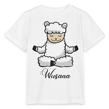 Auszeit Durchatmen Wusaaa schaaf - Stanley/Stella Kinder T-Shirt MINI CREATOR  - Weiß - Vorne - Maike (125cm)